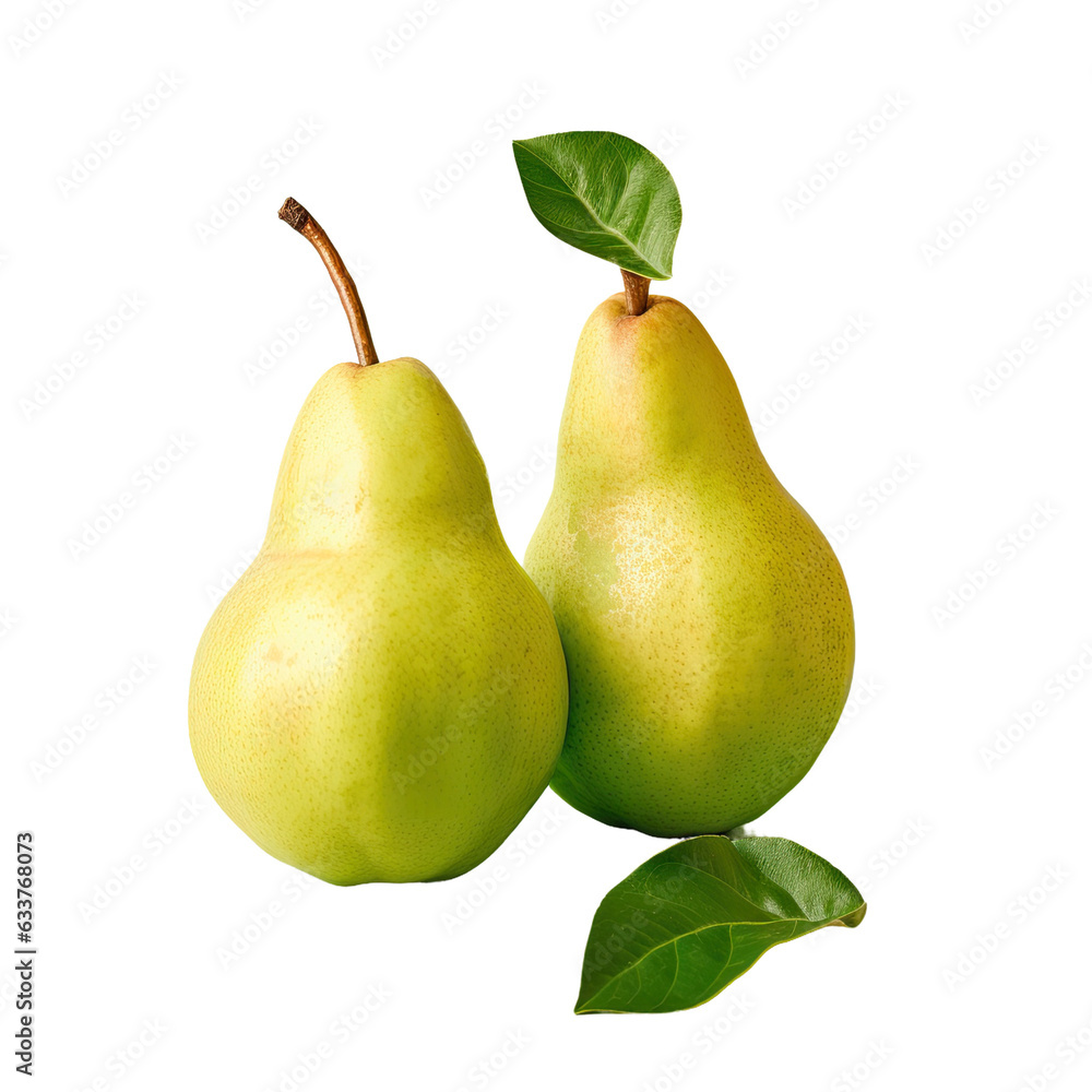 Black isolated pears Black isolated pears