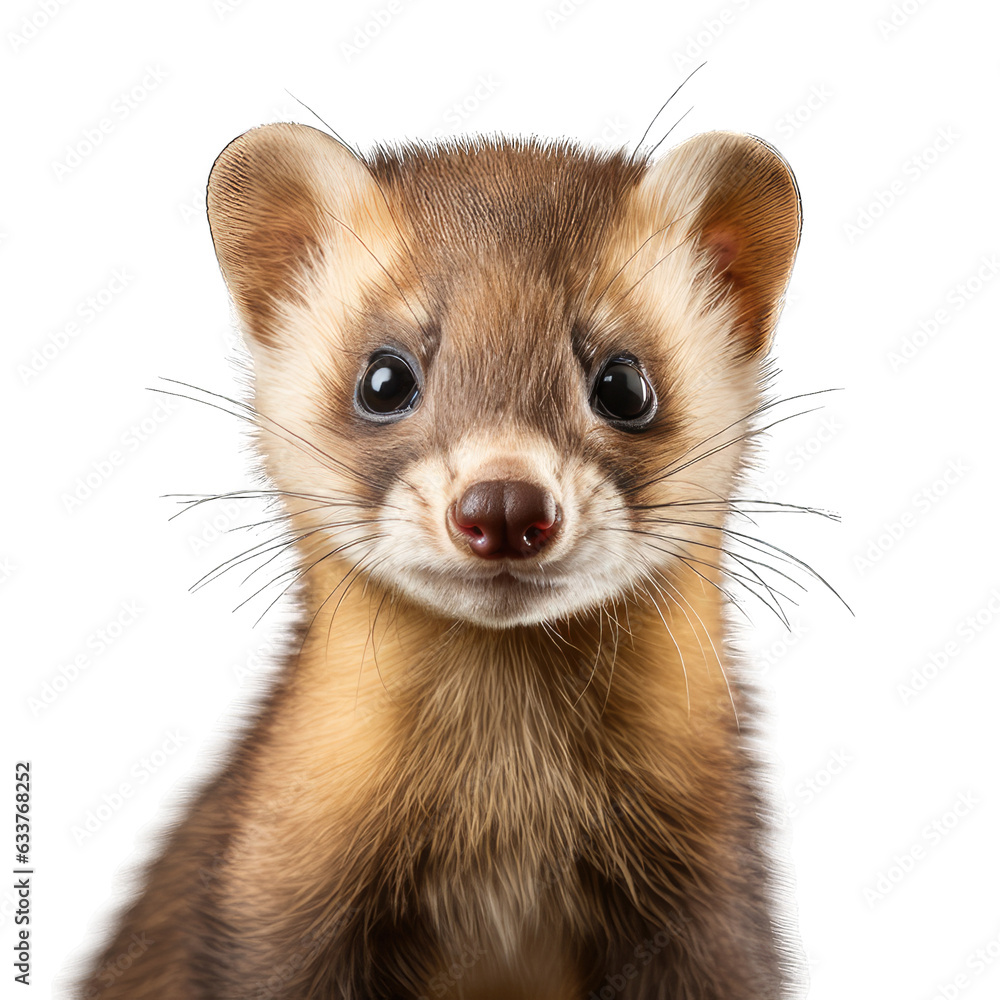 Ferret close-up generative ai isolated 2 Ferret close-up generative ai isolated 2