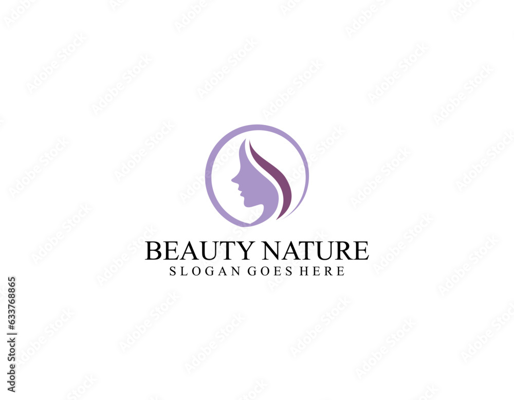 Beauty woman fashion logo. Golden Abstract vector template linear style on a black background Beauty woman fashion logo. Golden Abstract vector template linear style on a black background