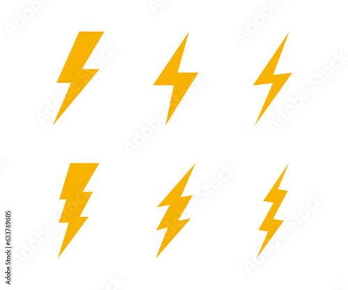 Free Download Lightning bolt icons set, Thunder icon, Electricity icon, Electric caution icon. Lightning bolt signs symbols - GFXLoad