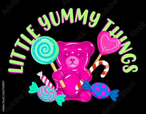 cute teddy bear graphic for t shirt