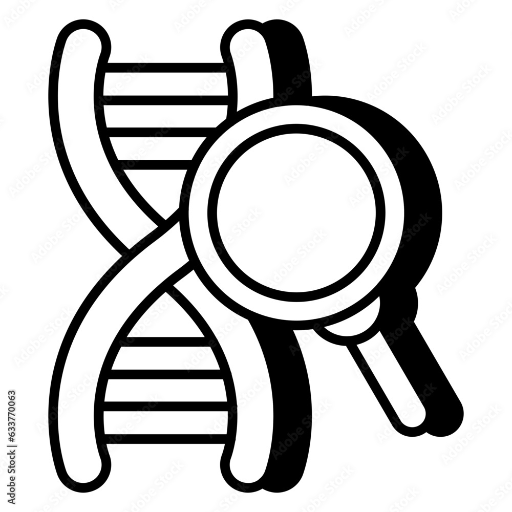 Search DNa icon in flat design Search DNa icon in flat design