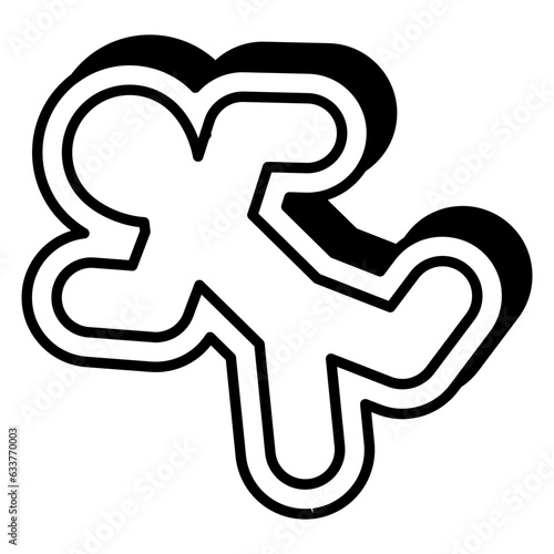 Modern design icon of murder trace
