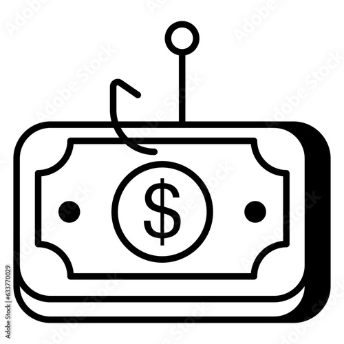 Modern design icon of financial phishing 