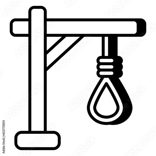 Modern design icon of hanging rope 