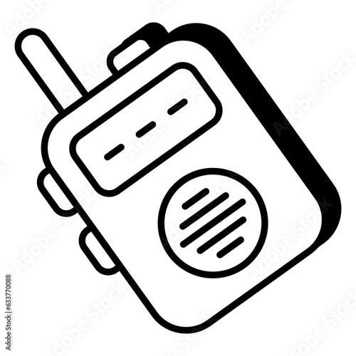 A unique design icon of walkie talkie 