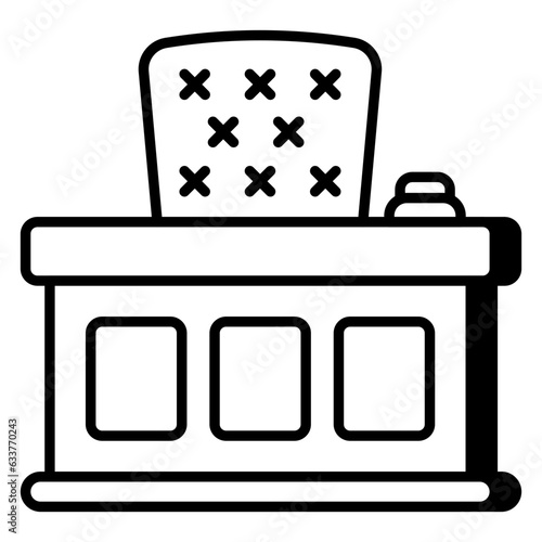 Creative design icon of judge table