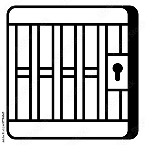 A unique design icon of jail