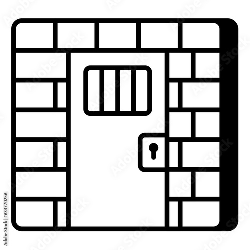 A unique design icon of jail