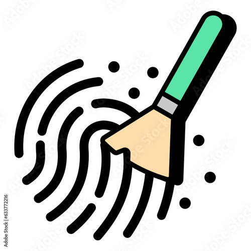 Editable design icon of remove fingerprint