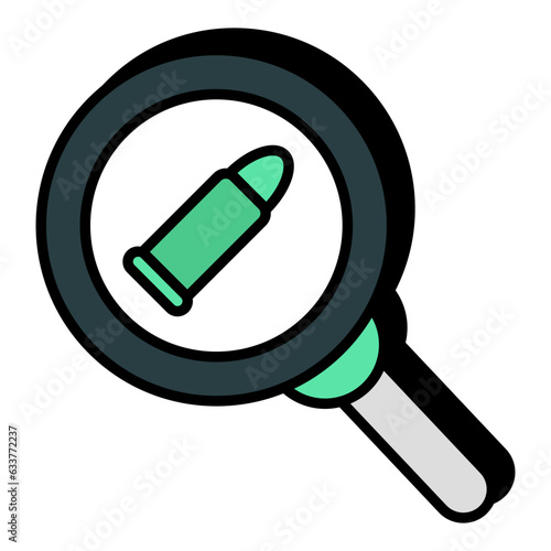 Trendy vector design of search bullet 