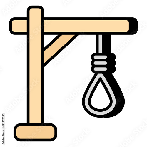 Modern design icon of hanging rope 