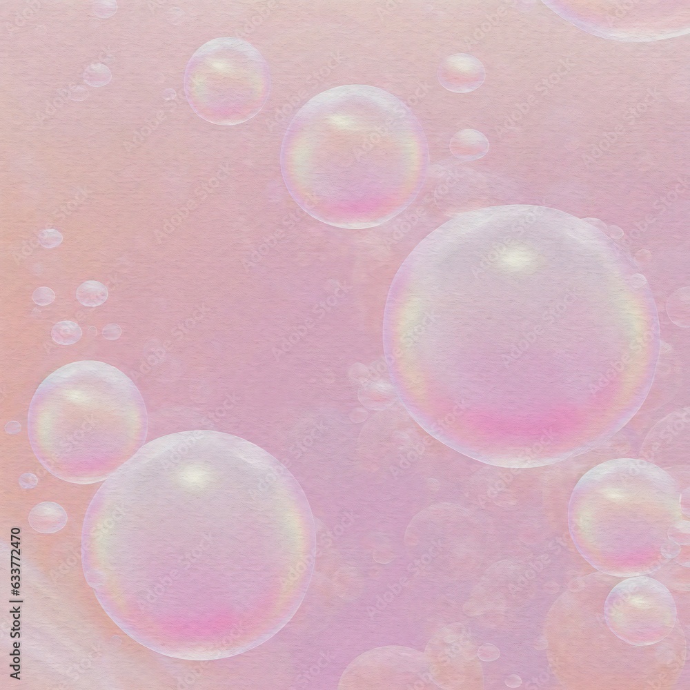abstract pink watercolor bubble background
