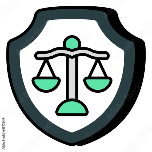 Premium download icon of law security 
