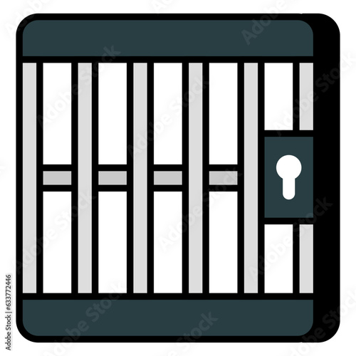 A unique design icon of jail