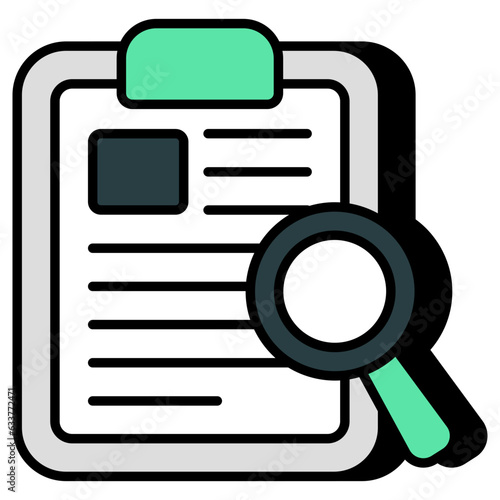 Premium download icon of search paper 