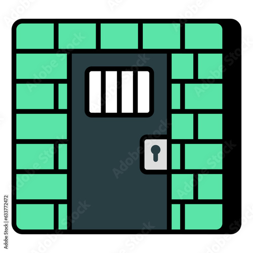 A unique design icon of jail