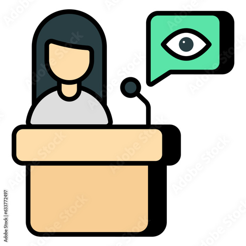 Premium download icon of eyewitness 