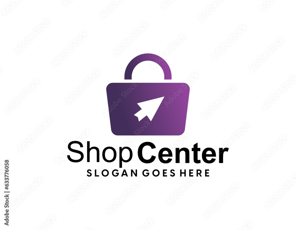 shop logo with bag icon for e commerce and store logo shop logo with bag icon for e commerce and store logo