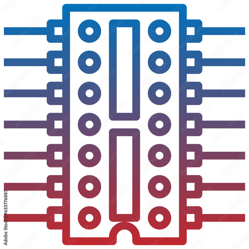 IC SOCKET line icon,linear,outline,graphic,illustration IC SOCKET line icon,linear,outline,graphic,illustration