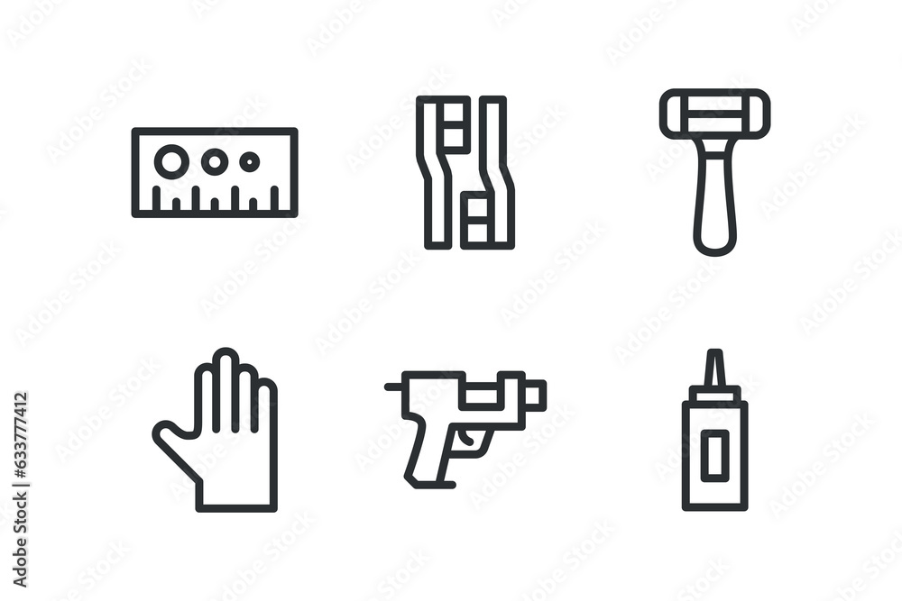 Set of simple outline tattoo studio Icons. Thin line art icons pack. Vector illustration Set of simple outline tattoo studio Icons. Thin line art icons pack. Vector illustration