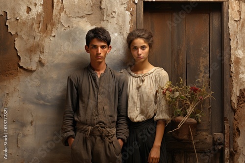 Generative AI - Reliving Joyful Moments: Rustic Italian Teenagers of 1900