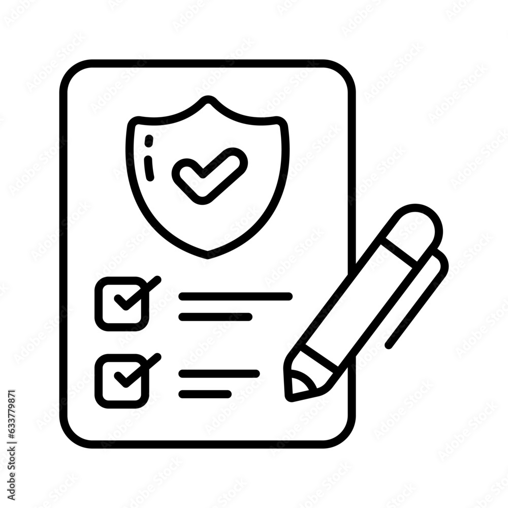 Check this beautifully design icon of insurance policy in trendy style Check this beautifully design icon of insurance policy in trendy style
