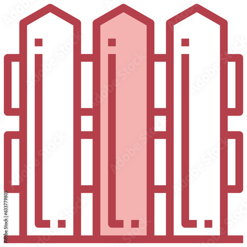 PICKET FENCE line icon,linear,outline,graphic,illustration