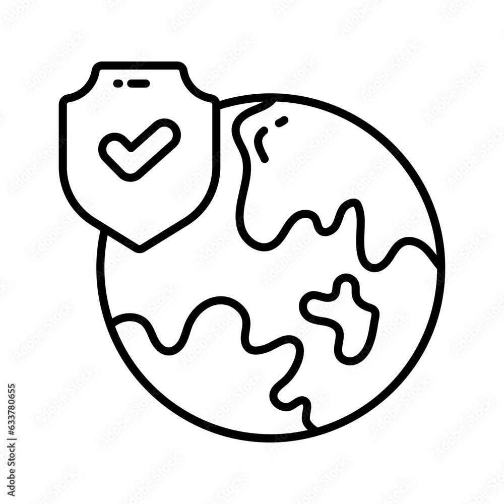 Global security icon design in modern style, visually perfect vector Global security icon design in modern style, visually perfect vector