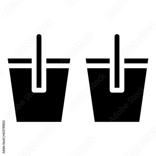 BUCKET line icon,linear,outline,graphic,illustration
