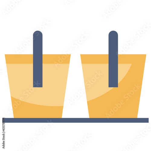 BUCKET line icon,linear,outline,graphic,illustration