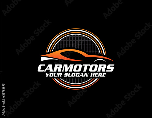 Sport cars logo illustration on white background.