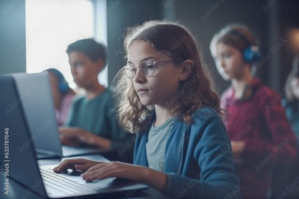Active and happy children concept - Generative AI Active and happy children concept - Generative AI