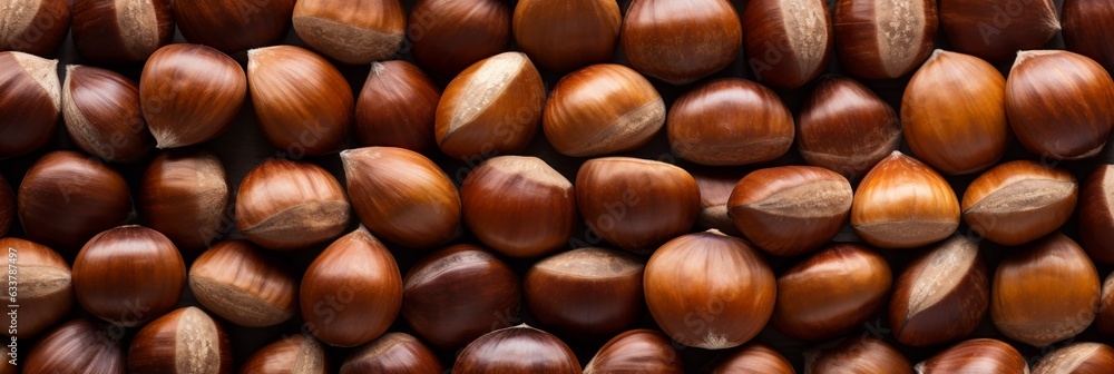 Roasted chestnuts background Roasted chestnuts background