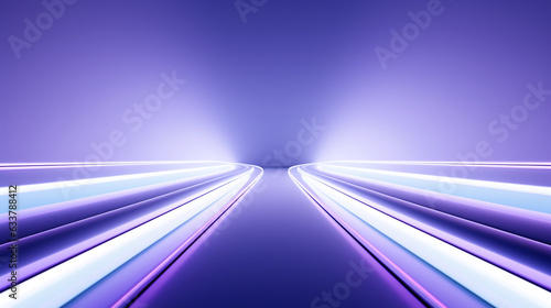Abstract background with speed motion blur in the tunnel. Abstract futuristic background with glowing lines. 