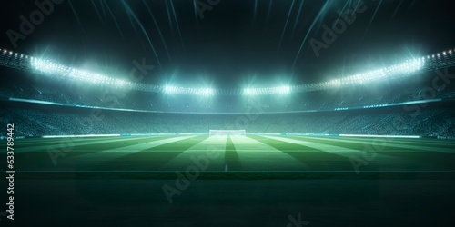 The football stadium at night. 