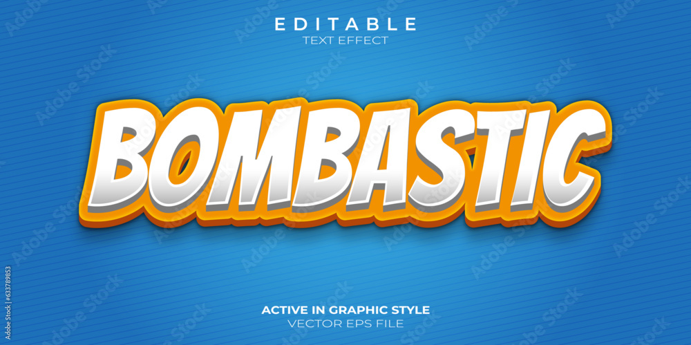 Obraz premium Bombastic text effect minimalist 3D style