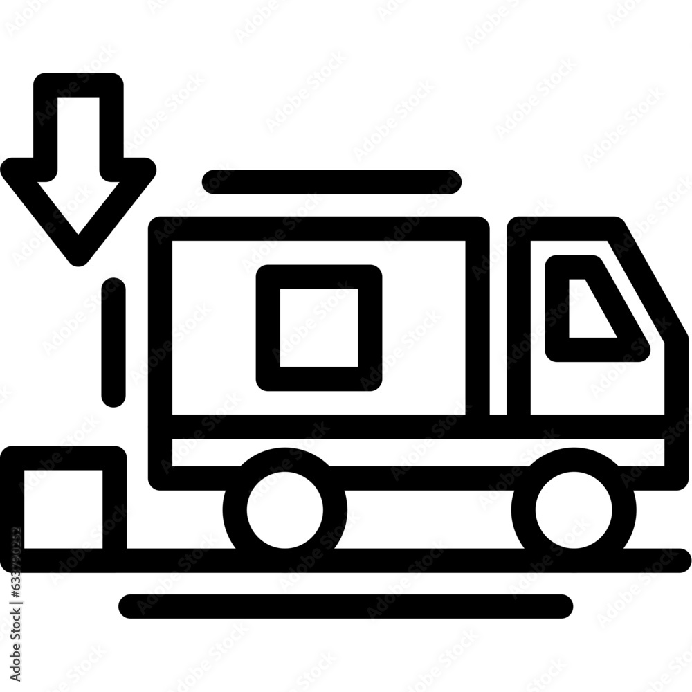 Unloading zone Icon Unloading zone Icon