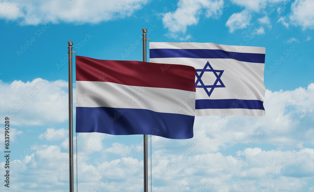 Israel and Netherlands flag Israel and Netherlands flag