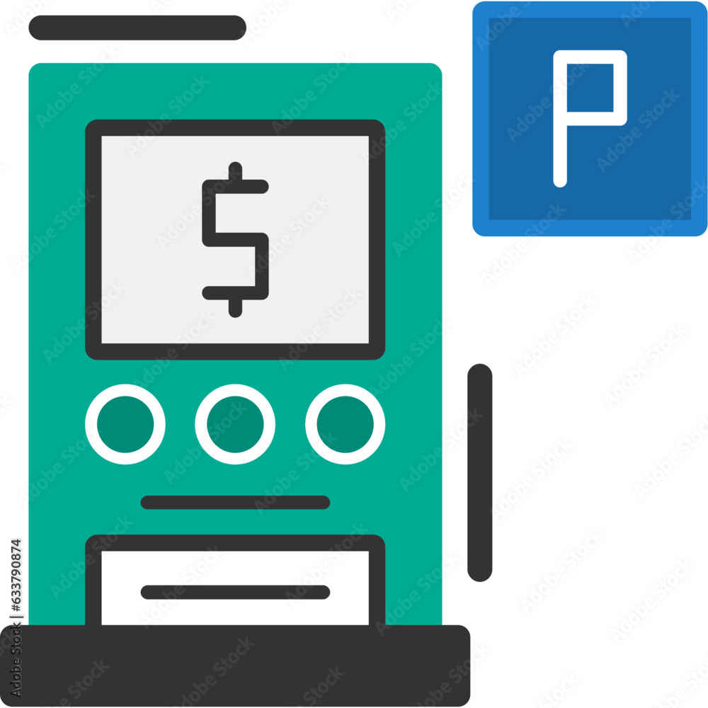 Pay and display parking Icon Pay and display parking Icon