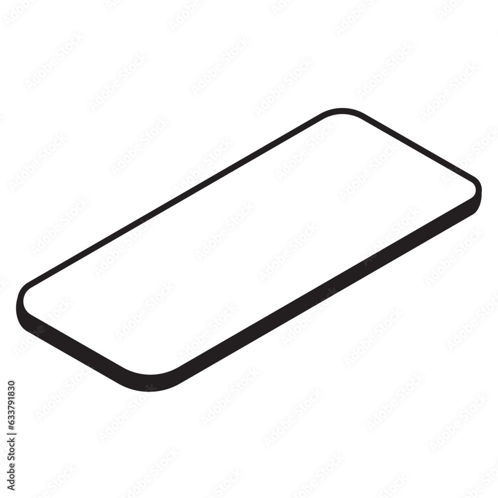 mobile phone template, black color on a white background. mobile phone template, black color on a white background.