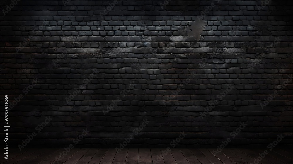 Black brick wall texture pattern background image
