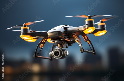 Drone quadcopter with digital camera.  © MSTSANTA