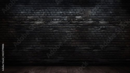 Black brick wall texture pattern background image