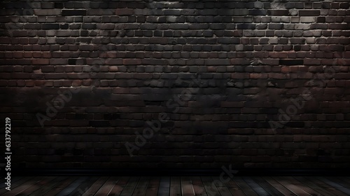 Black brick wall texture pattern background image