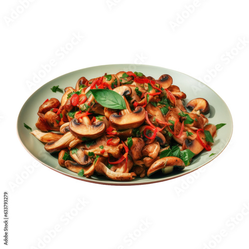 Mushroom salad with a spicy kick