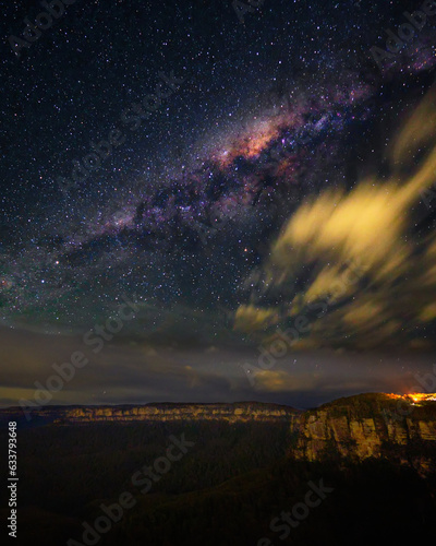 Milky Way over the Blue Mountains, Katoomba, Australia. photo