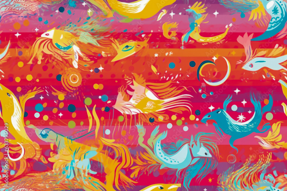 A painter colourful canvas - Generative AI A painter colourful canvas - Generative AI