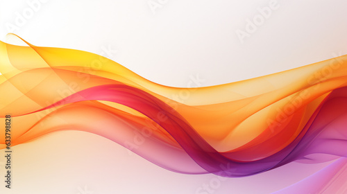 abstract orange wave background, generative ai