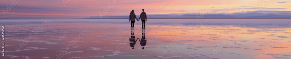 Fototapeta premium Salar de Uyuni Bolivia - Generative AI